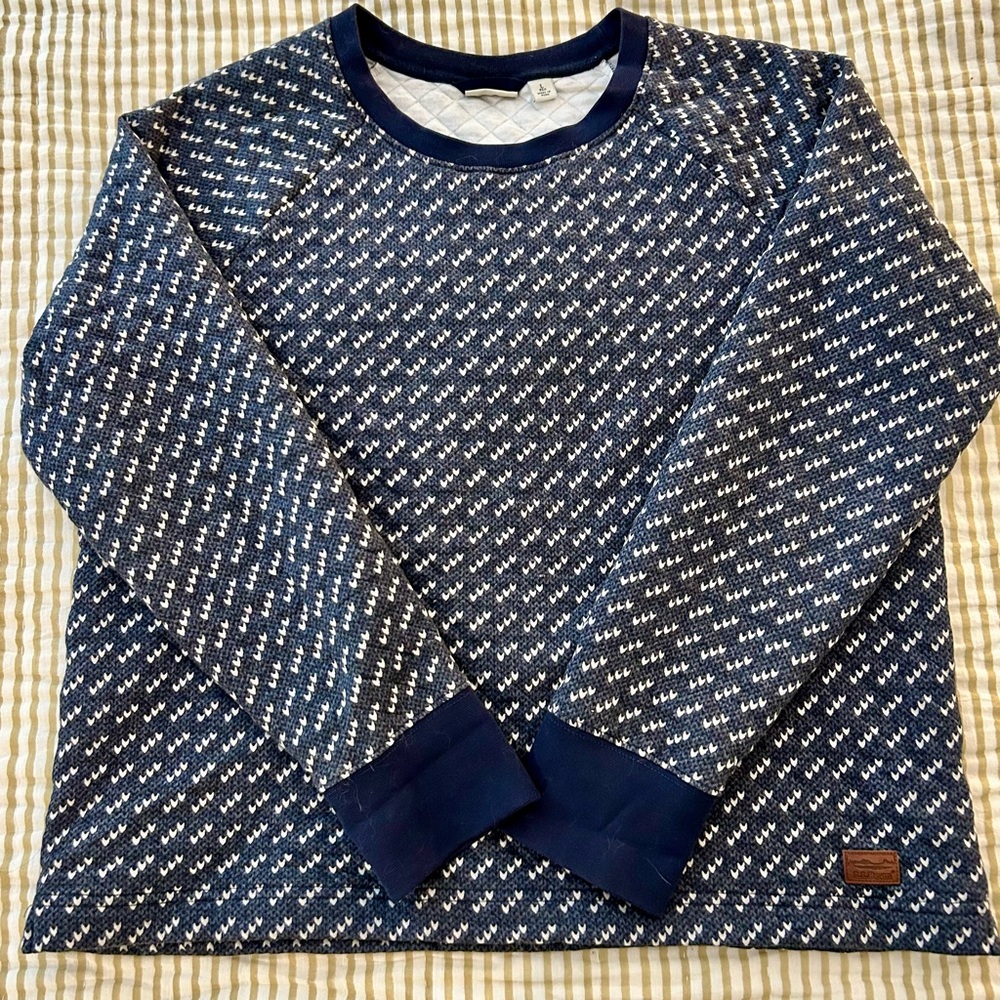 LL.Bean Quilted Crew Neck Sweatshirt-L